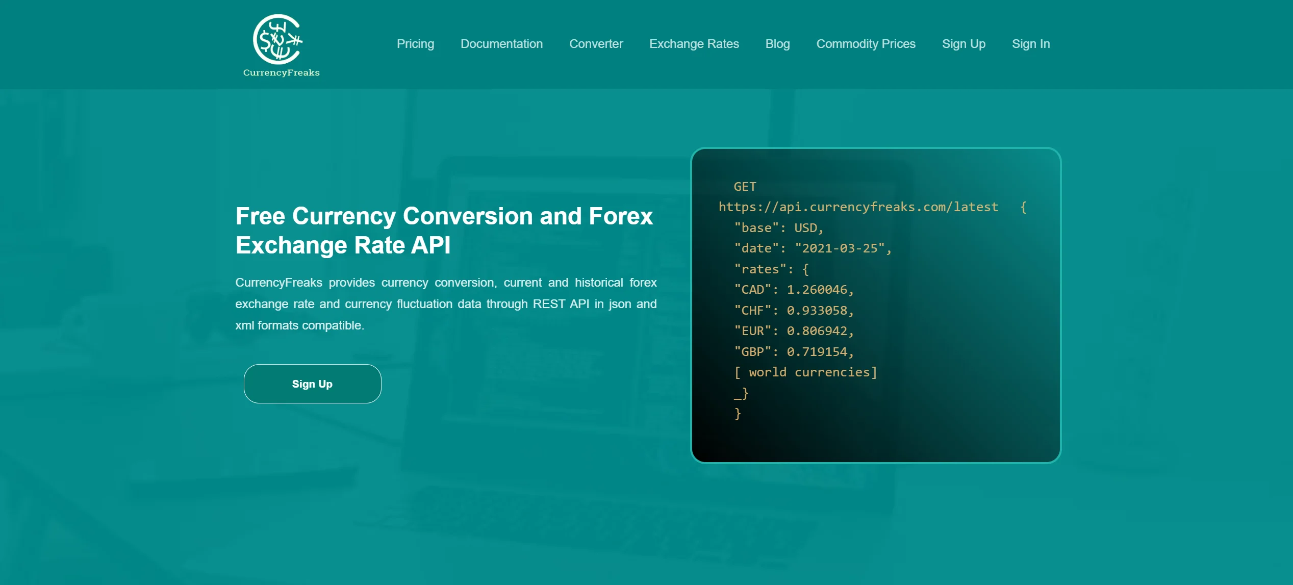 CurrencyFreaks Dashboard